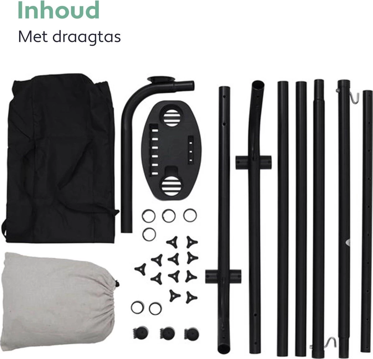 Vita5 Hangmat Met Standaard – 2 Persoons – Incl. Bekerhouder – 205kg Draaggewicht – Grijs 9 Vita5 Hangmat Met Standaard – 2 Persoons – Incl. Bekerhouder – 205kg Draaggewicht – Grijs - Afbeelding 9