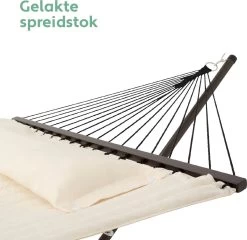 Vita5 Hangmat Met Standaard En Spreidstok – 2 Persoons – Incl. Bekerhouder - Afneembaar Kussen – Uv-bestendig – Beige -Tuinmeubel Winkel 1200x1166 4