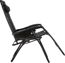 Springos Tuinstoel | Ligstoel | Opvouwbaar | Verstelbaar | Ergonomische Hoofdsteun | Bruin / Zwart -Tuinmeubel Winkel 1200x1170 1