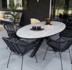 Ovale Tuintafel Cyprus 180cm | Wood | Polywood & Aluminium -Tuinmeubel Winkel 1200x1175