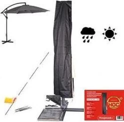 Parasolhoes - Ronde Zweefparasols T/m ø 4 M- Vierkante Zweefparasols T/m 3mx4m - Zware Dikke Kwaliteit - Met Stok Rits En Trekkoord -Tuinmeubel Winkel 1200x1180