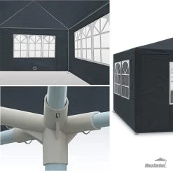 MaxxGarden Partytent - Paviljoen - 3x4m - Incl. Zijwanden - Waterdicht - Antraciet -Tuinmeubel Winkel 1200x1184 1