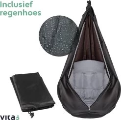 Vita5 Macramé Hangstoel - Voor Binnen En Buiten - Zonder Standaard - Incl. Kussen, Boekenvak En Beschermhoes - Tot 150kg - Grijs 20 Vita5 Macramé Hangstoel - Voor Binnen En Buiten - Zonder Standaard - Incl. Kussen, Boekenvak En Beschermhoes - Tot 150kg - Grijs -Tuinmeubel Winkel 1200x1185 2
