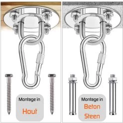 Plafondhaak – Voor Beton En Hout - Hangstoel – Hangmat – Bokszak – RVS – Binnen En Buiten – Ophangsysteem – Ophanghaak – 400KG 9 Plafondhaak – Voor Beton En Hout - Hangstoel – Hangmat – Bokszak – RVS – Binnen En Buiten – Ophangsysteem – Ophanghaak – 400KG -Tuinmeubel Winkel 1200x1194 1