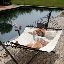 Vita5 Hangmat Met Standaard En Spreidstok – 2 Persoons – Incl. Bekerhouder - Afneembaar Kussen – Uv-bestendig – Beige -Tuinmeubel Winkel 1200x1200 1002