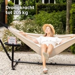 Vita5 Hangmat Met Standaard – 2 Persoons – Incl. Bekerhouder – 205kg Draaggewicht – Beige/Wit 18 Vita5 Hangmat Met Standaard – 2 Persoons – Incl. Bekerhouder – 205kg Draaggewicht – Beige/Wit -Tuinmeubel Winkel 1200x1200 1008