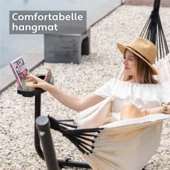 Vita5 Hangmat Met Standaard – 2 Persoons – Incl. Bekerhouder – 205kg Draaggewicht – Beige/Wit 23 Vita5 Hangmat Met Standaard – 2 Persoons – Incl. Bekerhouder – 205kg Draaggewicht – Beige/Wit -Tuinmeubel Winkel 1200x1200 1010