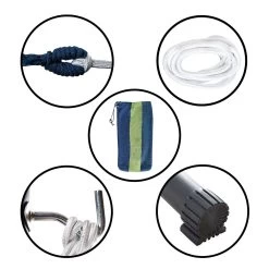 Hangmat Met Standaard En Opbergtas – 2 Persoons – Max. Draaggewicht 200Kg – Hangmatset – Hangmatten – Hang Mat Voor Binnen En Buiten – Hangmatstandaard – Hammock – Blauw / Groen -Tuinmeubel Winkel 1200x1200 1016