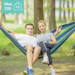 Dubbele Hangmat Blauw - 1 Of 2 Persoons - Lig Oppervlak 190x150cm - Lengte 260cm -Tuinmeubel Winkel 1200x1200 1030