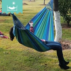 Dubbele Hangmat Blauw - 1 Of 2 Persoons - Lig Oppervlak 190x150cm - Lengte 260cm -Tuinmeubel Winkel 1200x1200 1032