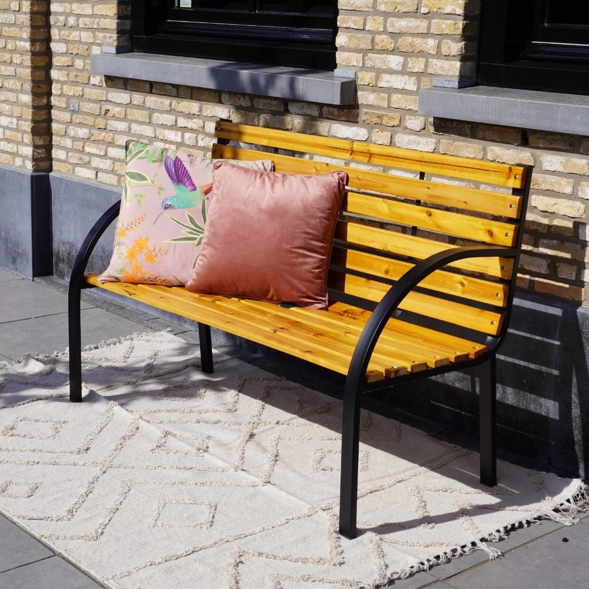 Dutcc 41142 - Tuinbank - Woodstock - 120 Cm – Zwart 5 Dutcc 41142 - Tuinbank - Woodstock - 120 Cm – Zwart - Afbeelding 5