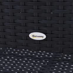 Outsunny Polyrotan Tuinbank 2-zits Parkbank Bank Staal Zwart 867-022 -Tuinmeubel Winkel 1200x1200 113