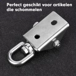 Luxe Ophangsysteem - 180° Schommelen, 360° Roteerbaar - Plafondhaak - Ophanghaak - Hangstoel Buiten - Hangstoel Binnen – Schommelstoel - Schommel - Bokszakken - RVS - Nederlandse Handleiding - -Tuinmeubel Winkel 1200x1200 161