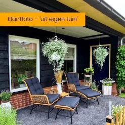 BUITEN Living Dex Wicker Loungestoel Tuin | Wicker + Aluminium | Bamboe Antraciet -Tuinmeubel Winkel 1200x1200 177