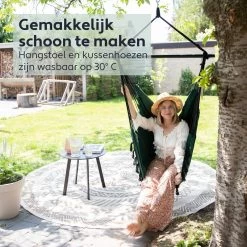Vita5 XXL Hangstoel | Binnen&Buiten Hangnest | Incl. 2 Kussens En Boekenvak | Volwassenen&Kinderen | Hangmatstoel Tot 225kg | Donkergroen 16 Vita5 XXL Hangstoel | Binnen&Buiten Hangnest | Incl. 2 Kussens En Boekenvak | Volwassenen&Kinderen | Hangmatstoel Tot 225kg | Donkergroen -Tuinmeubel Winkel 1200x1200 186