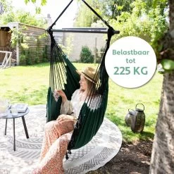 Vita5 XXL Hangstoel | Binnen&Buiten Hangnest | Incl. 2 Kussens En Boekenvak | Volwassenen&Kinderen | Hangmatstoel Tot 225kg | Donkergroen 17 Vita5 XXL Hangstoel | Binnen&Buiten Hangnest | Incl. 2 Kussens En Boekenvak | Volwassenen&Kinderen | Hangmatstoel Tot 225kg | Donkergroen -Tuinmeubel Winkel 1200x1200 187