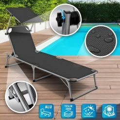 Sens Design Zonnebed - Ligbed Inklapbaar Met Zonneklep - Grijs -Tuinmeubel Winkel 1200x1200 197
