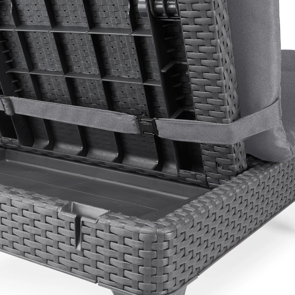 Allibert Jaipur Ligbed - 58x187,5x29 Cm - Grafiet 3 Allibert Jaipur Ligbed - 58x187,5x29 Cm - Grafiet - Afbeelding 3