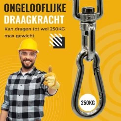 Itstrong® Plafondhaak Ophangsysteem Voor Binnen & Buiten – Ophanghaak Voor Bokszak – Schommel – Schommelstoel – Hangstoel - RVS -Tuinmeubel Winkel 1200x1200 214