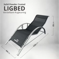 MaxxGarden Ligbed Set - 2 Stuks Zwart - Met Tafel - Sun Loungers - Loungebed -Tuinmeubel Winkel 1200x1200 254