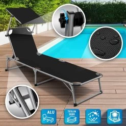 Sens Design Zonnebed - Ligbed Inklapbaar Met Zonneklep - Zwart -Tuinmeubel Winkel 1200x1200 257