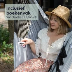 Vita5 XXL Hangstoel | Binnen&Buiten Hangnest | Incl. 2 Kussens En Boekenvak | Volwassenen&Kinderen | Hangmatstoel Tot 225kg | Grijs -Tuinmeubel Winkel 1200x1200 276