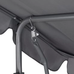 Merkloos Casaria Hollywood Schommel - Antraciet - Incl. Zonnekap -Tuinmeubel Winkel 1200x1200 29