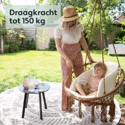 Vita5 Macramé Hangstoel - Voor Binnen En Buiten - Zonder Standaard - Incl. Kussen, Boekenvak En Beschermhoes - Tot 150kg - Bruin/Beige 16 Vita5 Macramé Hangstoel - Voor Binnen En Buiten - Zonder Standaard - Incl. Kussen, Boekenvak En Beschermhoes - Tot 150kg - Bruin/Beige -Tuinmeubel Winkel 1200x1200 291