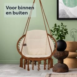 Vita5 Macramé Hangstoel - Voor Binnen En Buiten - Zonder Standaard - Incl. Kussen, Boekenvak En Beschermhoes - Tot 150kg - Bruin/Beige 20 Vita5 Macramé Hangstoel - Voor Binnen En Buiten - Zonder Standaard - Incl. Kussen, Boekenvak En Beschermhoes - Tot 150kg - Bruin/Beige -Tuinmeubel Winkel 1200x1200 293