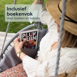 Vita5 Macramé Hangstoel - Voor Binnen En Buiten - Zonder Standaard - Incl. Kussen, Boekenvak En Beschermhoes - Tot 150kg - Grijs 14 Vita5 Macramé Hangstoel - Voor Binnen En Buiten - Zonder Standaard - Incl. Kussen, Boekenvak En Beschermhoes - Tot 150kg - Grijs -Tuinmeubel Winkel 1200x1200 297