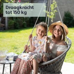 Vita5 Macramé Hangstoel - Voor Binnen En Buiten - Zonder Standaard - Incl. Kussen, Boekenvak En Beschermhoes - Tot 150kg - Grijs 16 Vita5 Macramé Hangstoel - Voor Binnen En Buiten - Zonder Standaard - Incl. Kussen, Boekenvak En Beschermhoes - Tot 150kg - Grijs -Tuinmeubel Winkel 1200x1200 299
