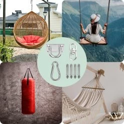 XYZ Goods - Luxe Plafondhaak - Hangmat Bevestigingsset - Schommelhaak - Ophangsysteem - Ophanghaak - Plafondbeugel - Bokszak - Schommelstoel - Hangstoel - RVS -Tuinmeubel Winkel 1200x1200 311