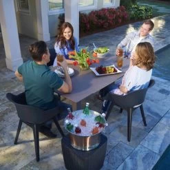 Allibert Akola Tuinstoelen - 2 Stuks -56,5x55x80cm - Donkergrijs -Tuinmeubel Winkel 1200x1200 322