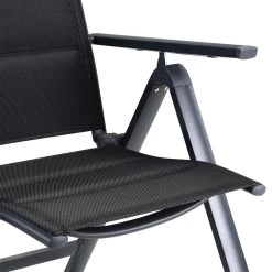 Casaria Tuinstoel Aluminium - 2 Stuks Inklapbaar - Antraciet -Tuinmeubel Winkel 1200x1200 331