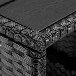 Casaria Polyrattan Bijzettafel - WPC Tafelblad 45x45x40cm – Zwart -Tuinmeubel Winkel 1200x1200 382
