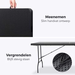LifeGoods Klaptafel - Inklapbaar - 180 Cm - 6 Tot 8 Personen - Zwart -Tuinmeubel Winkel 1200x1200 403