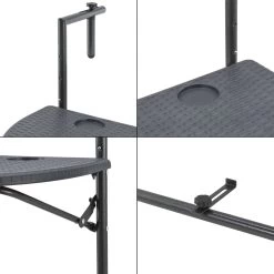 Balkontafel Cicala Inklapbaar 83,5x60x64 Cm Donkergrijs -Tuinmeubel Winkel 1200x1200 428