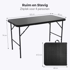 LifeGoods Klaptafel - Inklapbaar - 120 Cm - 4 Personen - Zwart 13 LifeGoods Klaptafel - Inklapbaar - 120 Cm - 4 Personen - Zwart -Tuinmeubel Winkel 1200x1200 450
