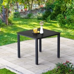Casaria – Tuintafel – Aluminium – 90x90x75cm –Antraciet -Tuinmeubel Winkel 1200x1200 470