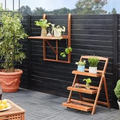 Merkloos Casaria Balkontafel - FSC®-Gecertificeerd Acaciahout – Hangend – Bruin -Tuinmeubel Winkel 1200x1200 523