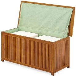 Casaria Opbergbox Acacia Hout – Weerbestendig 115cm - Bruin -Tuinmeubel Winkel 1200x1200 552