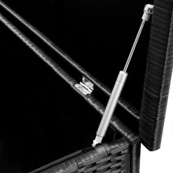 Casaria Wicker Opbergbox - Waterdicht 121,5cm Met Wielen - Grijs -Tuinmeubel Winkel 1200x1200 568