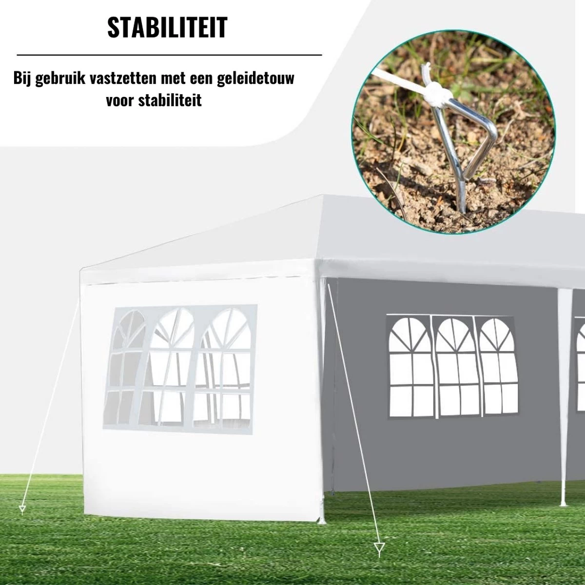 Merkloos Partytent - Paviljoen Opvouwbaar - Easy Up Tuintent Met Zijpanelen - Groen/ 6m X 3m/ 120g/m² 2 Merkloos Partytent - Paviljoen Opvouwbaar - Easy Up Tuintent Met Zijpanelen - Groen/ 6m X 3m/ 120g/m² - Afbeelding 2
