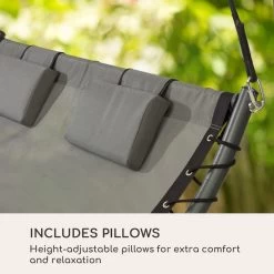 Blumfeldt Palermo Schommelbank - Hollywoodschommel 130 X 207 Cm - Ligbed Met Dak - Schommelstoel Voor 2 Personen - Tuinbank Inclusief Nekkussens - Stalen Frame En Polyester Dak - Grijs 15 Blumfeldt Palermo Schommelbank - Hollywoodschommel 130 X 207 Cm - Ligbed Met Dak - Schommelstoel Voor 2 Personen - Tuinbank Inclusief Nekkussens - Stalen Frame En Polyester Dak - Grijs -Tuinmeubel Winkel 1200x1200 59