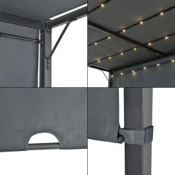 Pergola Fortaleza Tuinpaviljoen Met LED Verlichting 3x3 M Donkergrijs 9 Pergola Fortaleza Tuinpaviljoen Met LED Verlichting 3x3 M Donkergrijs -Tuinmeubel Winkel 1200x1200 597