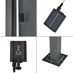 Pergola Fortaleza Tuinpaviljoen Met LED Verlichting 3x3 M Donkergrijs 10 Pergola Fortaleza Tuinpaviljoen Met LED Verlichting 3x3 M Donkergrijs -Tuinmeubel Winkel 1200x1200 598