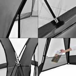 Pro-Tec Paviljoen Grästorp Met LED-verlichting 345x345x247 Cm Donkergrijs -Tuinmeubel Winkel 1200x1200 656