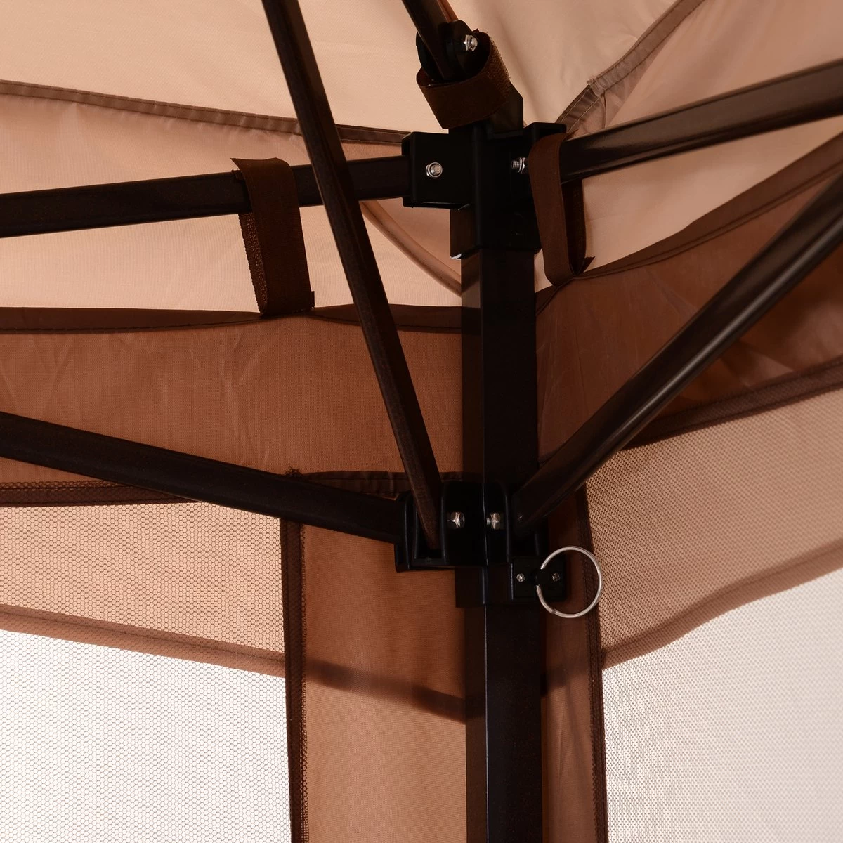 Outsunny Paviljoen Met Zijwanden Partytent Tuintent Popup 3,25 X 3,25 M Khaki 840-166 4 Outsunny Paviljoen Met Zijwanden Partytent Tuintent Popup 3,25 X 3,25 M Khaki 840-166 - Afbeelding 4