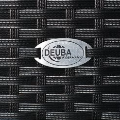 Deuba Polyrattan Tuinset Verona - 6 Stoelen + 1 Tafel Zwart -Tuinmeubel Winkel 1200x1200 694