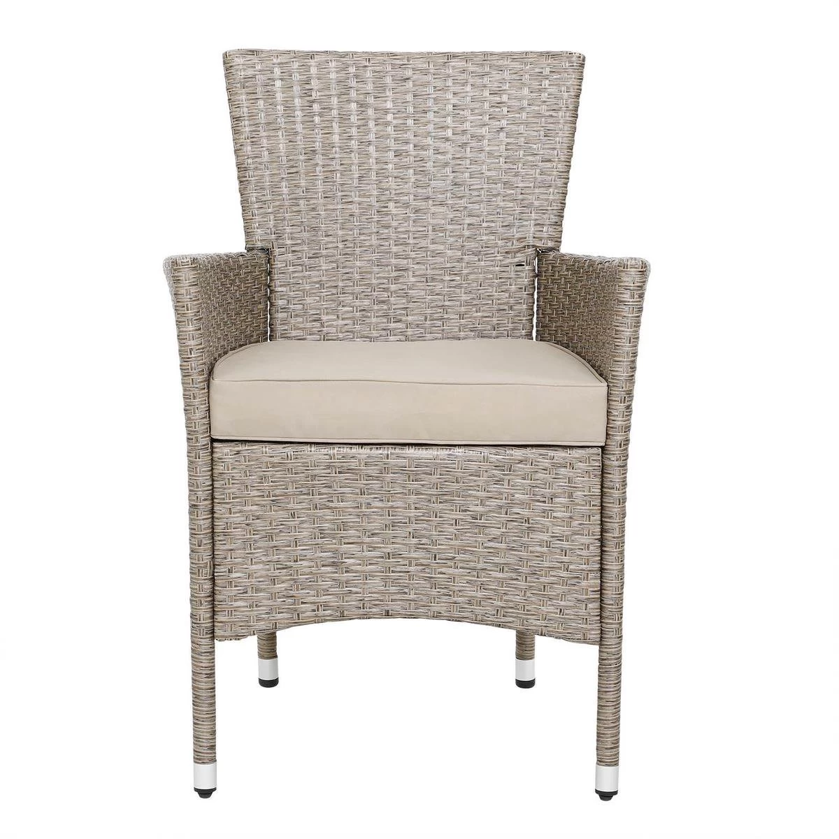 Casaria Polyrattan Tuinset - 4 Stoelen & Tafel 90x90 Cm - Beige Grijs 12 Casaria Polyrattan Tuinset - 4 Stoelen & Tafel 90x90 Cm - Beige Grijs - Afbeelding 12